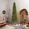 12ft. Pre-Lit Slim Green Mountain Pine Artificial Christmas Tree, Clear LED Lights